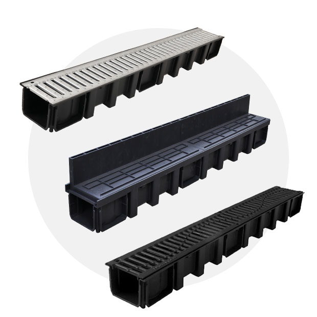 Lijnafwatering voor rondom het huis